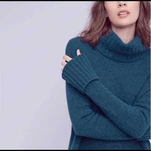 Anthro sapphire blue wool sweater XS